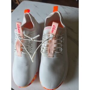 Clove Shoes/Sneakers, White w/ Orange & Pink Accents, W10 'Sunset Pop'